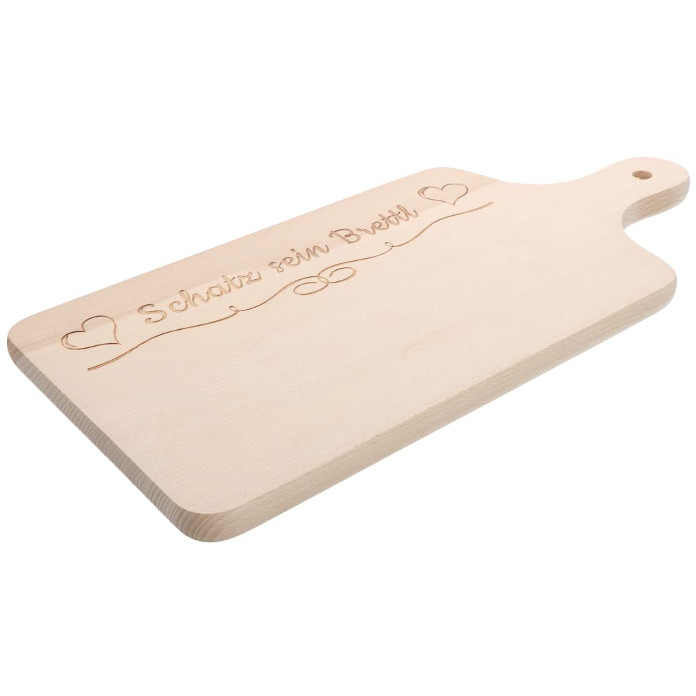 Tagliere con scritta in lingua tedesca, di alta qualità, 100% EMOTIONAL, con manico e occhiello, in legno, con incisione, ricetta, ottimo regalo per la mamma Ricetta per una nonna speciale