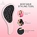 Karma Beauty Wet Hair Detangle Brush | Mini Detangling Brush for Wet or Dry Hair | Soft Bristle Curly Hair Brush for Women | Travel Detangler for Effortless Tangle Removal