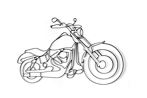 World Unique Imports HD-1125 Motorcycle/Harley Davidson Metal Wall DÃ©cor and Sculpture, Black