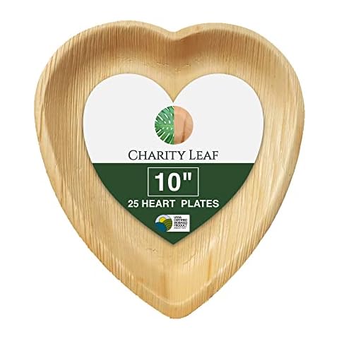 Charity Leaf Palm Leaf Heart Plates Cover