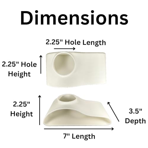 Image of Aquarium Underground Tunnel Cave Natural Curve | Viewing Fish & Shrimp Under Gravel Tunnel | Fish Tank Decor Decoration Hideout Perfect for Corydora Catfish, Kuhli Loach, Clown Loach, Pleco (White)