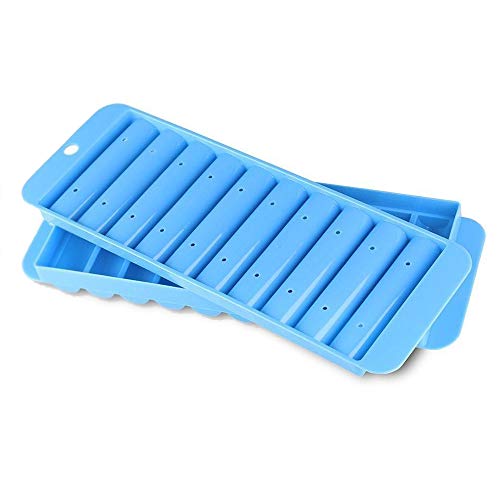Set 4 Moldes para Hielo en Forma Cilíndrica Azul miniatura 2