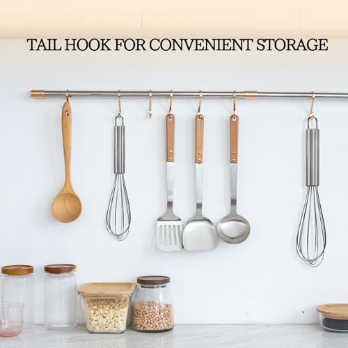 Elegant Stainless Steel Egg Beater Blender Bottle Set - 8 inches & 10 inches, Whisks for Cooking & Protein Shaker - Image 6