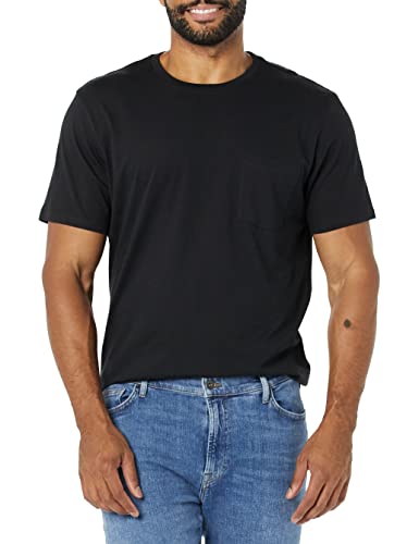 Amazon Essentials Men's T-Shirts, Short-Sleeve Crewneck Pocket, Cotton, 2-Pack2