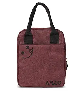Aavjo Travel Insulated Lunch Tiffin Storage Bag with Bottle Compartment for Men, Women, School, Picnic, Work Carry Bag for Lunch Boxes (Tasty - Maroon)