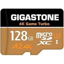 For Switch 1 OnlyGIGASTONE 128GB Micro SD Card, 4K UHD Game Turbo, MicroSDXC Memory Card for Nintendo-Switch 1, R/W 100/50 MB/s, Action Camera, A2 V30, UHS-I U3, C105-Years Data Recovery