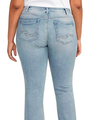 Silver Jeans Co. Women's Plus Size Britt Low Rise Curvy Fit Slim Bootcut Jeans-Legacy3