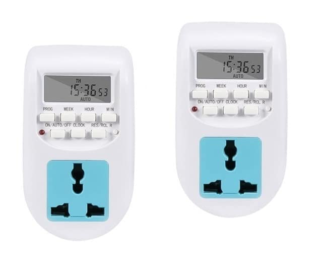 Blackt Electrotech : 230V 10Amps (24x7) Digital Programmable Timer Socket 2 PC Pack