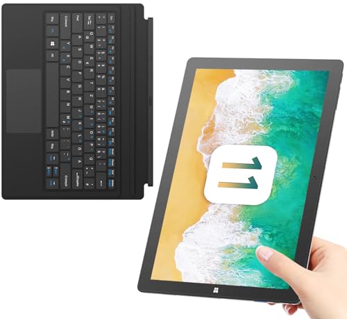 Tabletas, Personal Computer AWOW Windows 11 Tablet PC Intel N100 Quad-Core, 12 GB DDR5 RAM 256 GB de almacenamiento, visualización táctil para portátil 2 en 1 de 10.1 pulgadas con...