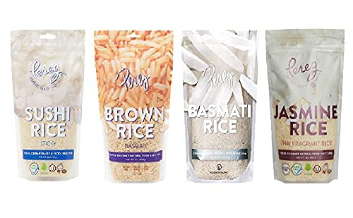 Pereg Natural Foods Sushi Rice (16 Oz) - White Sticky Short Grain - Vegan, Non-Gmo, Made In Usa, - Sushi, Rice Ball, And Everyday Japanese Dishes - Resealable Packaging #TOP5