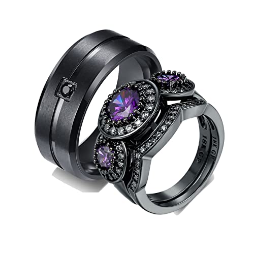Bague gothique noire anneaux acier inoxydable ne verdit pas la peau