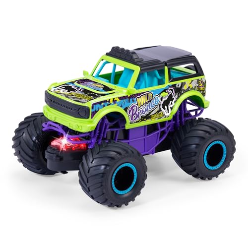 Dickie Toys - Wild Bronco Monstertruck ab 3 Jahre (18 cm) - Ford SUV als Monster-Truck mit coolem Licht & Sound, Spielzeug-Auto für Kinder mit Friktion und Gummireifen, inkl. Batterien