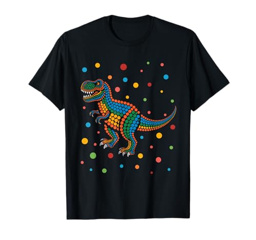 Image of Spotty Spotted Shirt Dinosaur Dot Dotted Boys Kids Youths T-Shirt