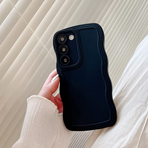 Ueebai Wave Frame Case For Samsung Galaxy S20 Fe 5G Phone Case,Cute Wave Frame Slim Fit Shockproof Phone Bumper Cover Soft Pretty Curly Wavy Case Anti-Scratch Tpu Case - Black #TOP6