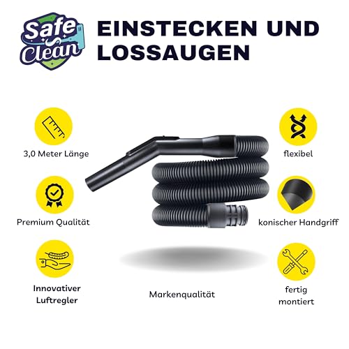 Miniatura 2 de Safe N Clean Manguera De Aspiración De 2 A 5 M Diferentes Longitudes Para Kärcher T7 T8 T9 T10 T11 T12 T15, Manguera De Aspiradora, Repuesto Alternativa Al Original 28891000 2.889-100.0 3 M