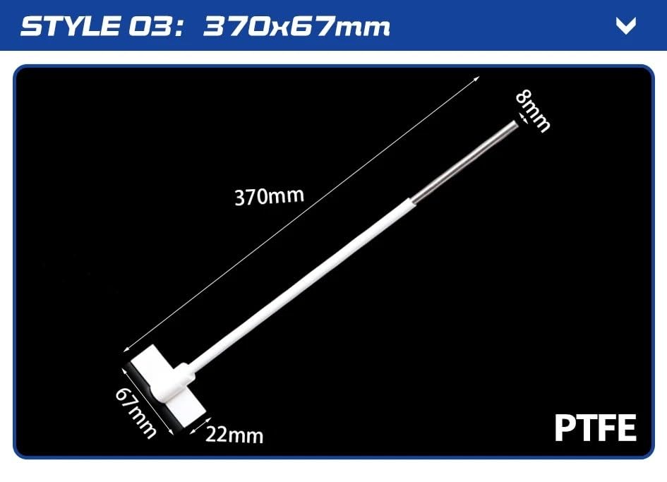 1 szt. Łopatka mieszająca z tetrafluoroetylenu PTFE - odporne narzędzie do mieszania laboratoryjnego((03)370x67mm)