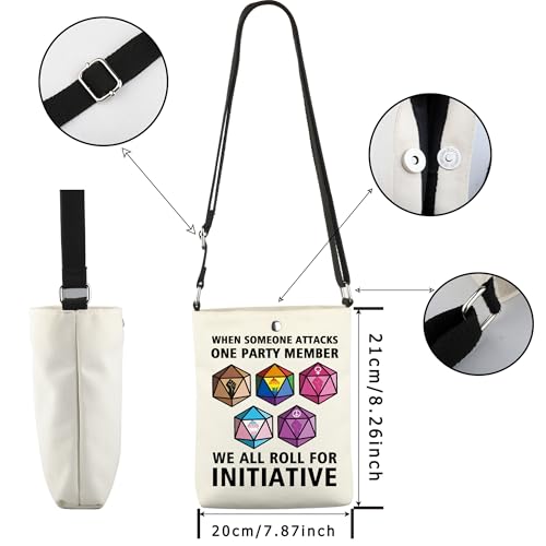 WCGXKO LGBT Pride Black Lives Matter Crossbody Bag Funny Dragon Dice Game Gift LGBT Gift for Gamer2