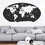 DESIGNSCAPE® Wandtattoo Unsere Welt | Weltkarte mit Kontinenten und Ozeane als Wanddekoration | Farbe: kupfer | Größe: klein (120 x 61 cm)