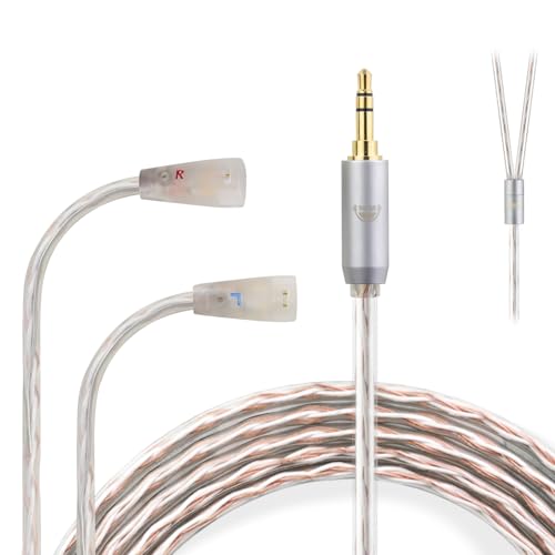 okcsc IE80 to 3.5MM Upgraded Replacement Cable for SENNHEISER IE80 Earphones Cable 4 Core for SENNHEISER IE80i IE8i IE80 IE8 IE80S Earphone 3.94FT