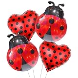 Ladybug Foil Mylar Balloons Insect Bug Spring Garden Picnic Theme Lady Bug Party Balloons Arch Lady Bugs Decor for Baby Shower Birthday Party Decorations Supplies