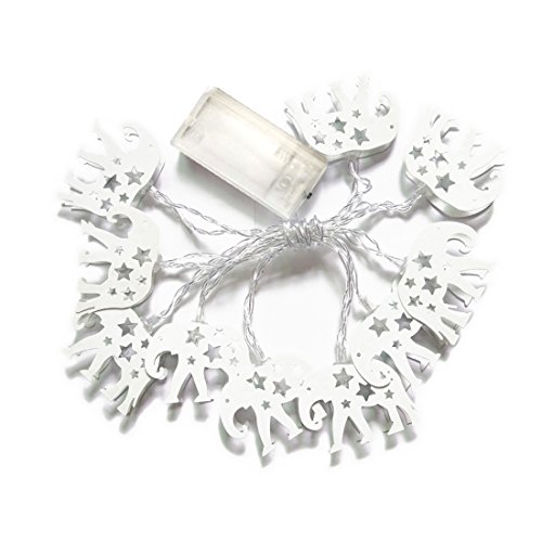 Penfly 1.65M 10LEDs Decorative Elephant Romantic Fairy Mood Lamp Night Light for Home Indoor Bedroom Babyroom Child Wedding Warm White