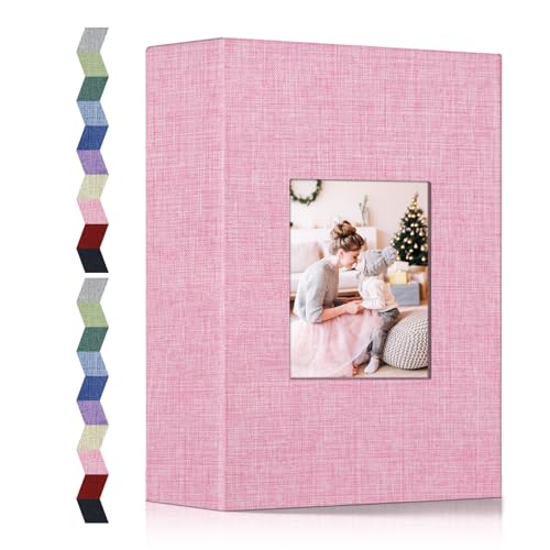 popotop Photo Album 4x6-200 Photos Photo Books with 200 Horizontal Pockets,Linen Cover Albums for Family Wedding Anniversary Baby Vacation Pictures