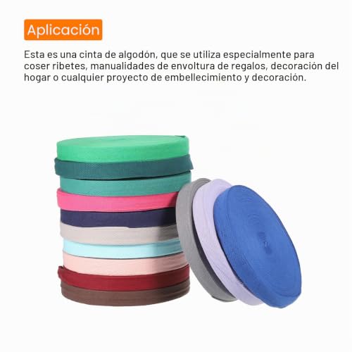 Miniatura 3 de Patikil Algodón Sarga Cinta 20mm 3 4 9m 10 Yardas Algodón Cinta Bies Encuadernación Cinta Espiga Correas Adorno Para Coser Regalo Envoltura Artesanía Bricolaje Rojo
