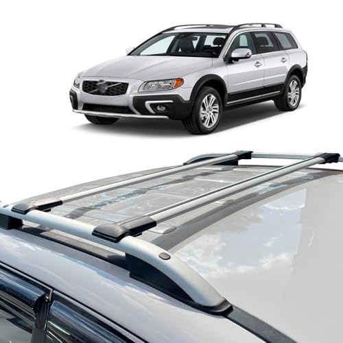 Roof Racks Rooftop Box Cargo Cross Bars Gray Fit for V0LV0 XC70 SUV 2003-2016