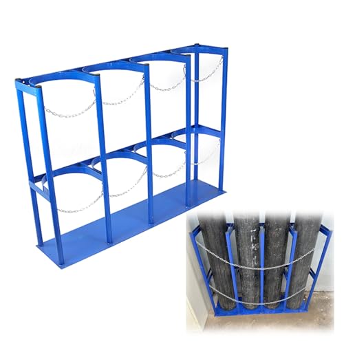 GHHVFEC Oxygen cylinder rack,High Capacity Gas Cylinder Bracket - Freestanding Oxygen Tank Storage Rack, Versatile Stand for Various Canister Sizes, Durable & Space-Saving Oxygen Cylinder