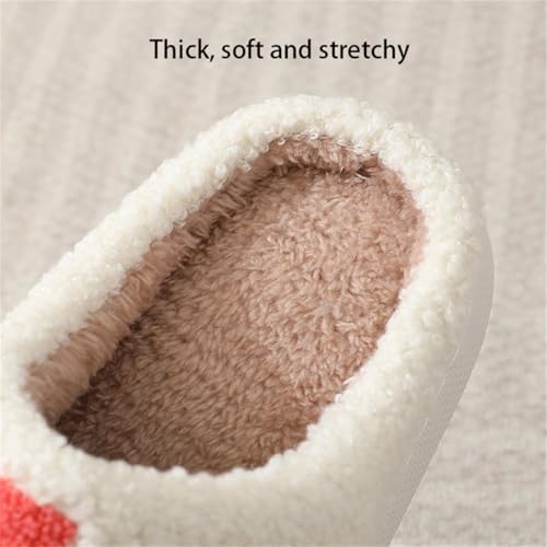 Plush Slippers for Women Checkered, Men Slippers Indoor Outdoor Anti-Slip Slippers for Men Warm Plush3