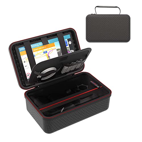 Digicharge Étui de Transport pour GPS 8'' Garmin Drivesmart 86, Camper 895, Camper 890, Dezl LGV810, Dezl LGV800 Étui GPS 8 Pouces avec Rangement pour Tous Les Accessoires Inc. Support à Ventouse