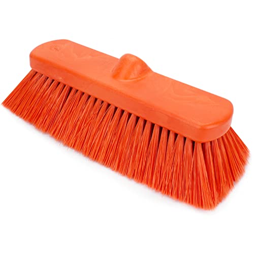 Image of SPARTA 41278EC24 Flo-Thru Plastic Wall Scrub Brush, Equipment Brush With Soft Nylex Bristles For Industrial Kitchens, Hospitals, Commercial Cleaning, 4 Inches, Orange, (Pack of 12)