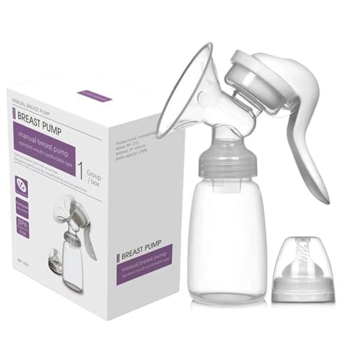 Extractor de leche manual con flange de silicona y 3 niveles de presión miniatura 1