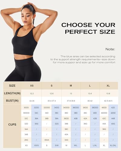 JOYSPELS Seamless Sports Bra for Women Strappy Workout Yoga Bra Medium Support - Image 6
