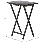 Amazon Basics Portable Foldable TV Tray Table with Storage Rack, Space-Saving Design, 15" x 19" x 26", Black, 4-Pack - Image 5