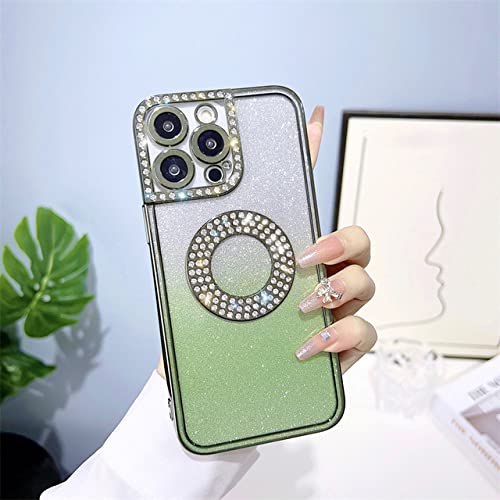 Coque antichoc pour iPhone 13 Pro Max en silicone souple et diamant scintillant