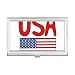 America National Flag Red Pattern Business Card Holder Case Pocket Box Wallet