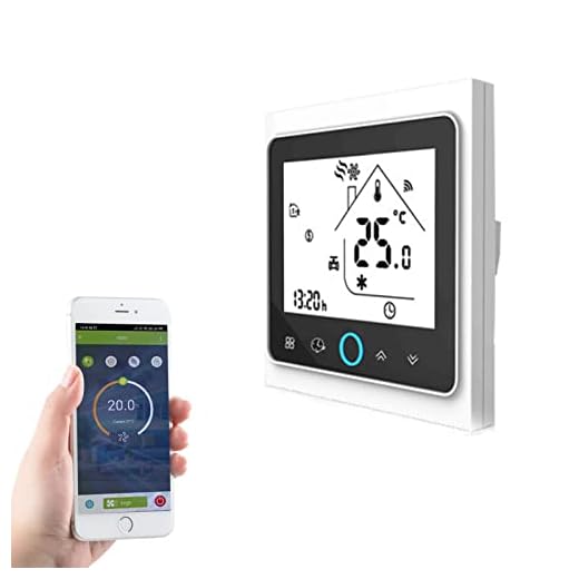 Qiumi Termostato WiFi inteligente controlador de temperatura para calefacción por suelo radiante eléctrico funciona con Amazon Alexa, Google Home IFTTT 16A 220V AC