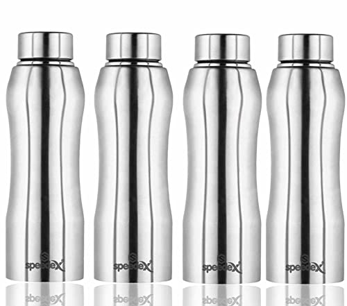 Speedex Stainless Steel Water Bottle 1 Litre, Leakproof Screw Cap 1 Ltr, Steel Grey, Bottles 1+ Litre for School, Gym, Office, Boys, Girls, Men, Women, Kids, Fridge 1Ltr - 1000 ml - Set of 4 (B088QQLPZX) Amazon Price History, Amazon Price Tracker