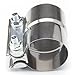 2.5 Inch Butt Joint Exhaust Band Clamp - Stainless Steel T304 Sleeve Coupler with Leak-Proof Design, No-Welding Installation for Cars, Trucks, and Motorcycles