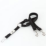 New Journey Double Pet Dog Car Seat Belt Black Nylon Material Safety 26-40in