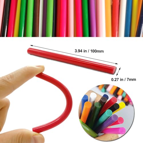 Opaque Colored Hot Glue Sticks for Hot Glue Gun Mini Hot Melt Glue Sticks Bulk 14 Color 84 Pack Bulk Glue Gun Sticks Full Size Colored Hot Glue Sticks Hot Glue Sticks for Glue Gun Small Glue Sticks