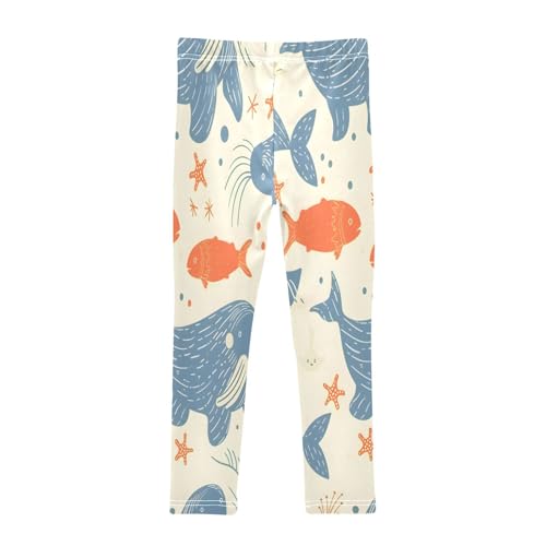 Bolaz Toddler Girls Leggings Printed Yoga Pants Leggings Walrus and Fish Sea Stars for Kids2