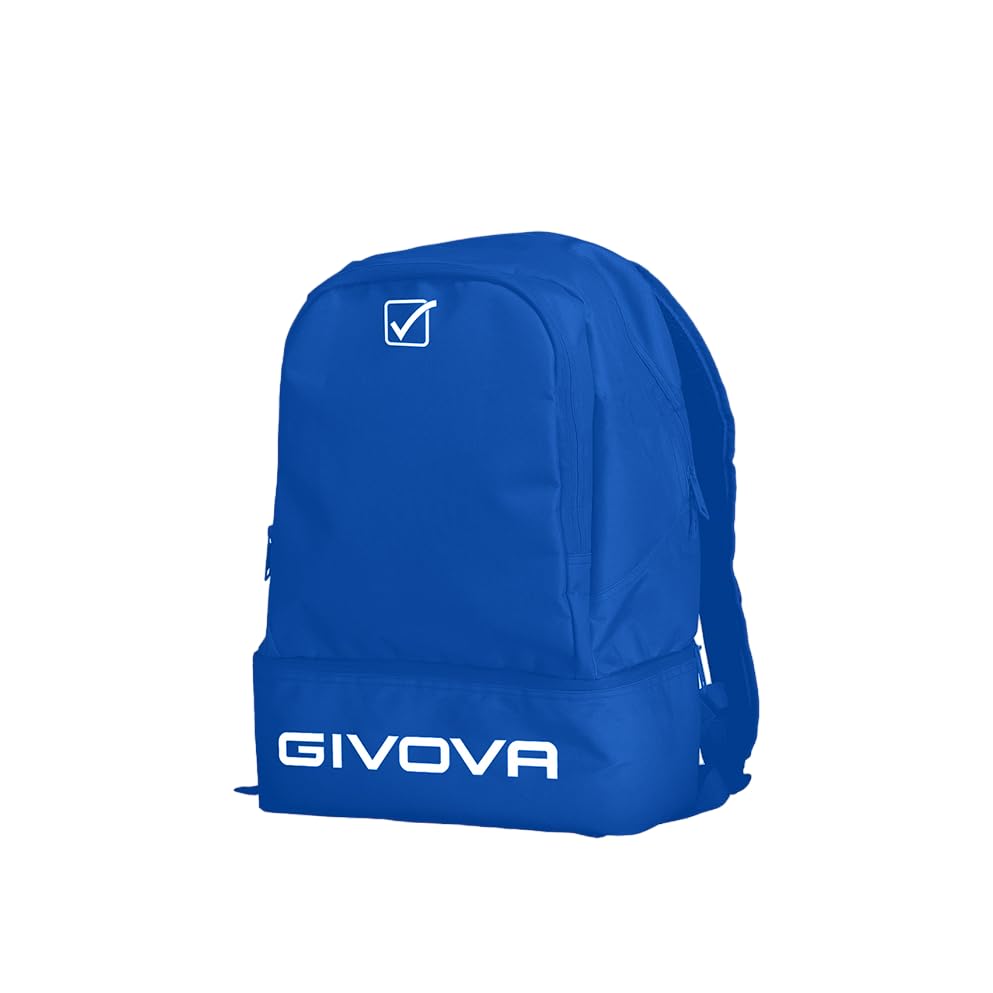 Zaino Europa B081 per Givova Sport Calcio Calcetto Relax Allenamento Fitness Palestra Football Zainetto Borsone Zaini Borsoni Viaggio Tempo Libero Bags (Azzurro, H 46 x L 32 x P 20 cm)
