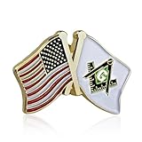 Masonic US Flag and Square & Compass Lapel Pins