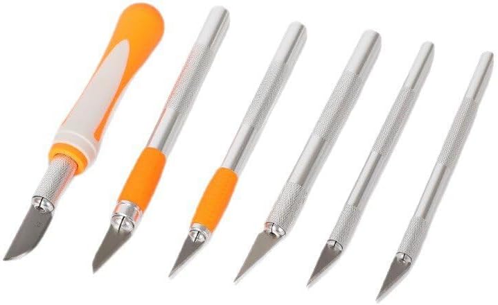Router Table Plate For 50 Pcs Aluminum Non Slip Handle Craft Knife Set SK2 Carbon Steel Versatile Precision Cutting Tools Engraving Art Supplies Compact Storage Case Crafting Tool Set（Color:Yellow)