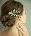 FXmimior Wedding Bridal Hair Accessories Wedding leaf crystal hair jewelry Wedding Comb Crystal Hair Comb Bridal Headpiece Bridal Hair Comb Rhinestone Comb (rose gold)