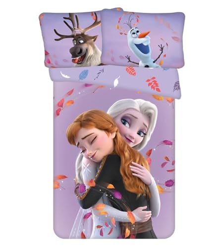 Jerry fabrics Disney Frozen 2 Anna ELSA Olaf Baby Bettwäsche 100 x 135 cm