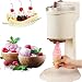 Eismaschine für Zuhause, Eismaschine mit Kompressor und automatischer Softeismaschine 1L Eismaschine mit großer Kapazität für gefrorenen Joghurt, Sorbet, Rezepte,White