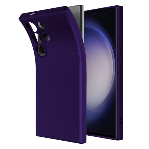 Image of Back Cover for Samsung Galaxy S23 Ultra 5G | Full Camera Protection | Premium Liquid Silicon Case | Flexible Bumper Case for Samsung Galaxy S23 Ultra 5G (Dark Purple)